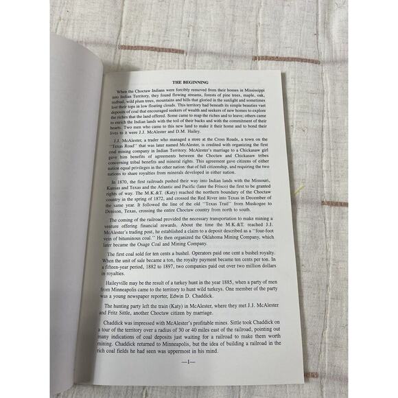 Haileyville The Way it Was Book SCARCE Rare Vintage Oklahoma Photos HIstory ++ - Picture 3 of 7